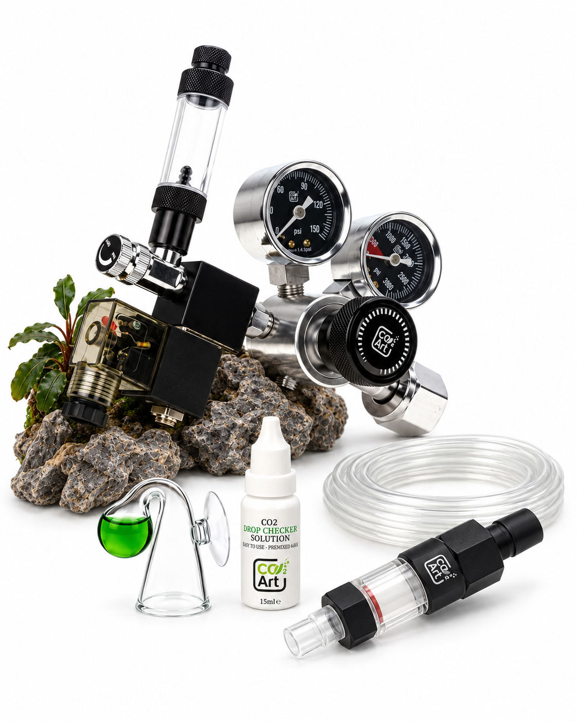 Yeni Inline CO2 Difüzörlü Pro-SE Serisi Eksiksiz Akvaryum CO2 Sistemi